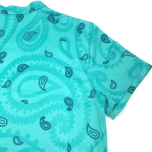 Nike Dri-Fit Victory Print Split Neck Golf Top Size Small - Picture 8 of 16